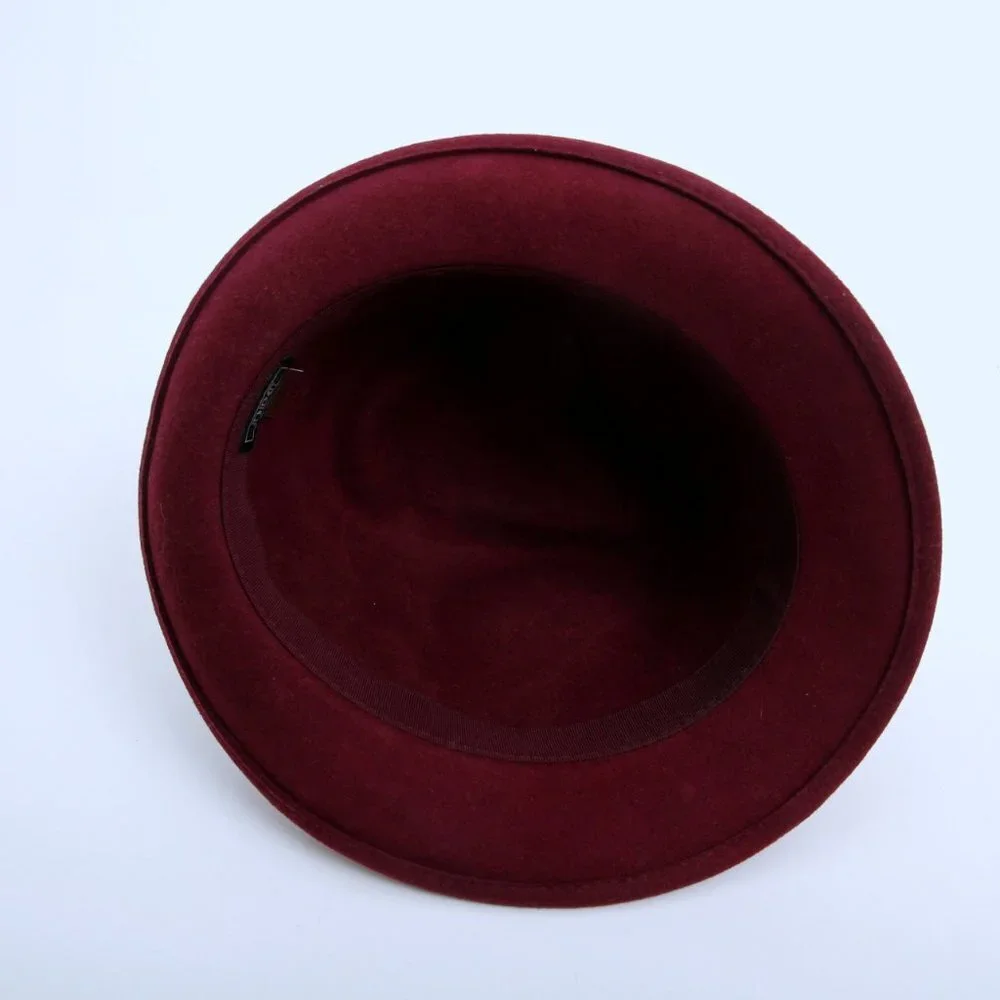 DPC 1921‎ Wool Fedora Hat Burgundy Women One Size